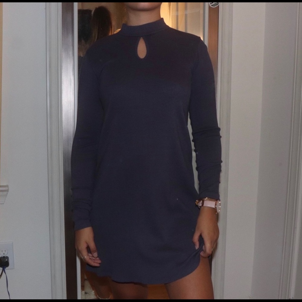 Purple long sleeve dress
